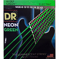DR Strings NGE-9  струны для электрогитары Neon Green Electric, 9-42, зелёный неон