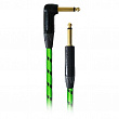 Cordial Blacklight Edition 3 PR-G гитарный кабель джек TS 6.3мм/ угловой джек TS 6.3мм, 3 метра, зеленый