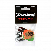 Dunlop Variety Acoustic PVP112 12Pack  набор медиаторов для акустической гитары, 12 шт.
