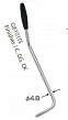 Gotoh B-1-C  рычаг тремоло резьба 4.8 мм, хром, белый наконечник