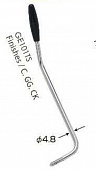 Gotoh B-1-C  рычаг тремоло резьба 4.8 мм, хром, белый наконечник