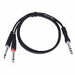 Cordial EY 3 VPP кабель Y-адаптер джек стерео 6.3 мм—2 джека моно 6.3мм "папа", 3 метра, черный