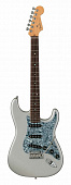 Fender AMERICAN DELUXE STRAT HSS LOCKING TREMOLO (MN) CHROME SILVER электрогитара с кейсом, цвет серебристый