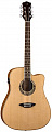 Luna MUS DN C QA Burst электроакустическая гитара с вырезом, кельтский узор, табачный санбёрст