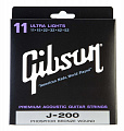 Gibson SAG-J200UL J200 Phos Bronze Acous .011-.052 струны для акустической гитары 0.011-0.052, фосфорная бронза