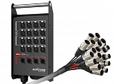 Roxtone STBN1604L25 кабель мультикор, разъёмы Roxtone + Neutrik, цвет матовый черный, 25 метров