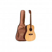 Bamboo GA-41 Spruce Q  электроакустическая гитара с чехлом, дредноут, цвет натуральный
