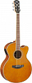 Yamaha CPX-700 II Tinted акустическая гитара со звукоснимателем, цвет светло-коричневый