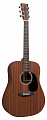 Martin DX2MAE  X Series электроакустическая гитара Dreadnought, цвет натуральный