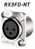 Roxtone RX3FD-NT разъем cannon (XLR) панельный, цвет серебро