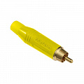 Amphenol ACPR-YEL кабельный разъем RCA, M серия, "папа", цвет желтый