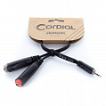 Cordial EY 0.3 WGG кабель Y-адаптер джек стерео 3.5 мм/2xмоно-джек 6.3 мм "мама", 0.3 метра, черный