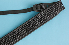 Perri's AP01-1262 ремень гитарный, потресковавшая кожа, цвет чёрный