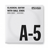 Dunlop Nylon Silver Wound Ball Ends A-5 DCV05ANB  струна A, 5-я струна для классической гитары