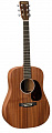Martin DJR2A Sapele  акустическая гитара Dreadnought с чехлом, цвет натуральный