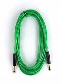 AuraSonics J63J63-5TGR  гитарный кабель, длина 5 метров, цвет прозрачный зеленый