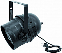 Eurolite PAR-64 RGB 36x3W Short black прожектор на светодиодных элементах. Количество светодиодов-36х3 Вт (12 красных, 12 зелёных, 12 синих). Угол раскрытия 20°. Управление- звук, DMX-5 каналов. Функция-Master/Slave. Смена цвета с помощью встроенного