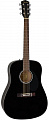 Fender CD-60S Black WN акустическая гитара, цвет черный