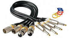 Rockcable RCL30385 D6 M  кабель XLR ("мама") - джек 1/4, 5 метров