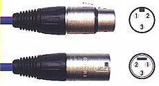 AVCLINK Cable-950/0.5-Black кабель аудио XLR штекер - XLR гнездо, длиной 0.5 м.