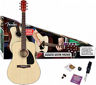 Fender CD-60 Dreadnought Pack Natural акустическая гитара с набором аксессуаров