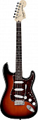 Fender SQUIER AFFINITY STD STRAT RW ANTIQUE BURST электрогитара, цвет черный санберст