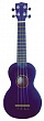 WIKI UK10G VLT укулеле сопрано, цвет фиолетовый глянец, чехол в комплекте