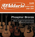 D'Addario EJ-15 Extra Light струны для акустической гитары