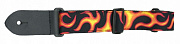 Perri's FWS20-141 ремень гитарный, цвет чёрный, красные узоры