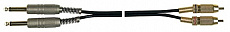 Proel SGP310LU15 аудио кабель, 2 x Jack моно 6.3 мм. <-> 2 RCA,  1.5 метра