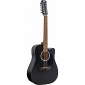 JET JDEC-255/12 BKS гитара электроакустическая 12-струнная