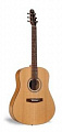 Seagull S6 Cedar Original Slim QI + Case  электроакустическая гитара Dreadnought с кейсом, цвет натуральный