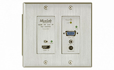 MuxLab 500773-TX передатчик-энкодер HDMI / VGA over IP, UHD-4K, в форме декоративной настенной розетки, с PoE