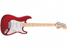 Fender SQUIER AFFINITY STRATOCASTER MN CHROME RED электрогитара, цвет красный.