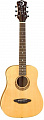 Luna SAF MUS SPR акустическая гитара 3/4, цвет натуральный, чехол в комплекте
