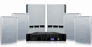 Biamp PubSet-W акустическая система (комплект) комплект: 1 x CHAMP-3D(усилитель), 4 x MASK8-W(сателлиты) 2 x SUB2400-W (сабвуферы). Цвет: белый (5 мест)