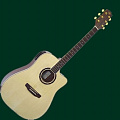 SX DG200CE/NA акустическая гитара, корпус дредноут, цвет натуральный