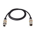 Rockcable RCL 30351 D7  микрофонный кабель XLR(M) XLR( F) 1 м Металл. корп.