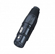 ECO RX004F Black  разъем cannon кабельный мама 3-х контактный, цвет черный