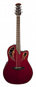 Ovation CE44-RR Celebrity Elite Mid Cutaway Ruby Red электроакустическая гитара, цвет красный