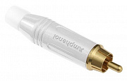 Amphenol ACPR-WHT кабельный разъем RCA, M серия, "папа", цвет белый