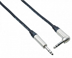 Bespeco NCSP100  кабель межблочный, стерео Jack - стерео Jack (прямой/угловой), длина 1 метр