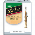 Rico RIC10SF  трости для сопрано-саксофона легкие, La Voz, (S), 10 шт. в пачке
