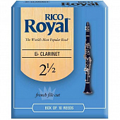 Rico RBB1025  трости для кларнета Eb, Royal (2 1/2), 10шт. в пачке