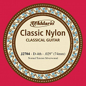D'Addario J2704  четвертая струна D для классической гитары, калибр . 029 (0.74 мм)