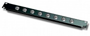 Euromet EU/R-C8 00567 рэковая панель под 8 разъемов XLR, 1U, цвет черный