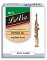 Rico RIC10MH  трости для сопрано-саксофона средние жесткие, La Voz, (MH), 10 шт. в пачке