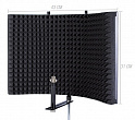 AuraSonics AS1 акустический экран для микрофонов, с креплением на стойку 43x31см
