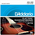 D'Addario EFT-16 комплект струн для акустической гитары, фосфор-бронза, среднее натяжение