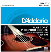D'Addario EFT-16 комплект струн для акустической гитары, фосфор-бронза, среднее натяжение